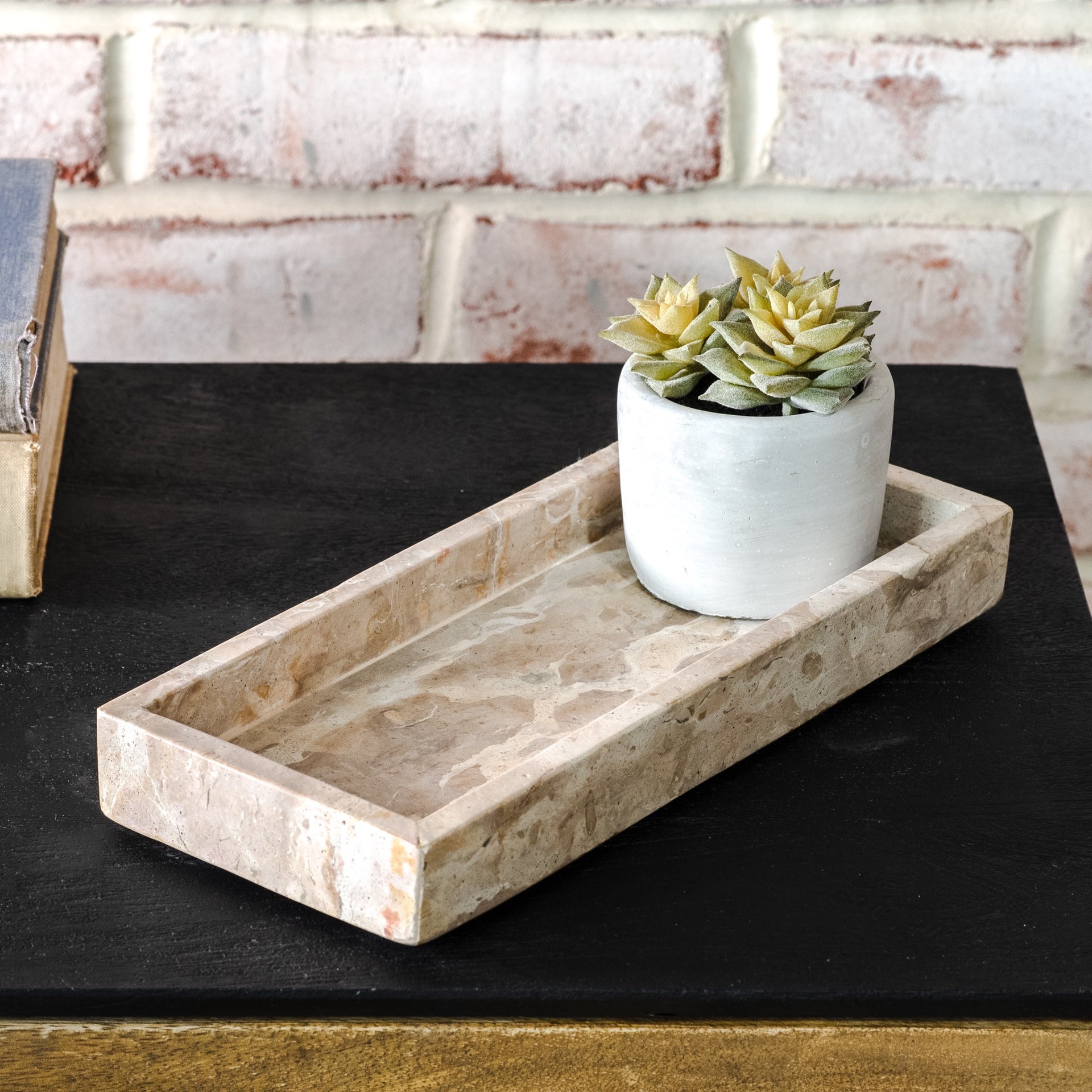 Beige Marble Vanity Tray