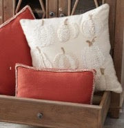 20 Inch Cream Pumpkins & Gourds Square Pillow