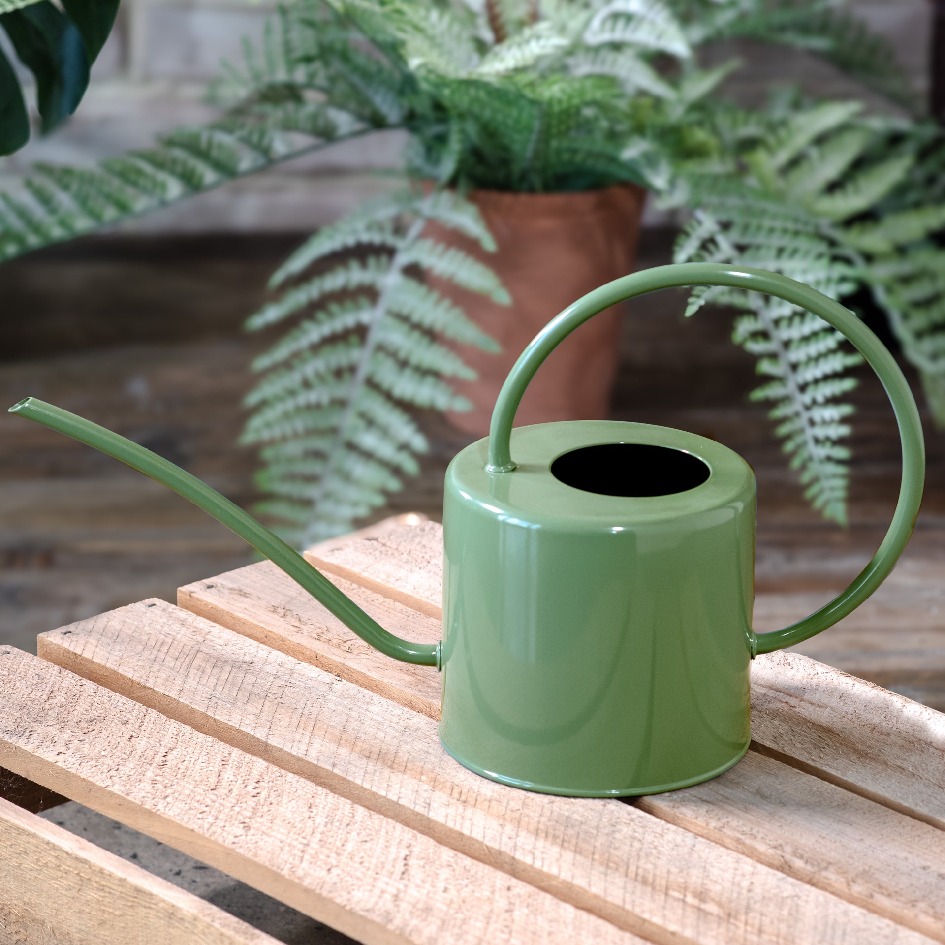 Laurel Green Modern Watering Can