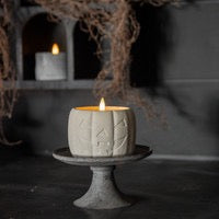 CREAM JACK-O-LANTERN 3D FLAME CANDLE