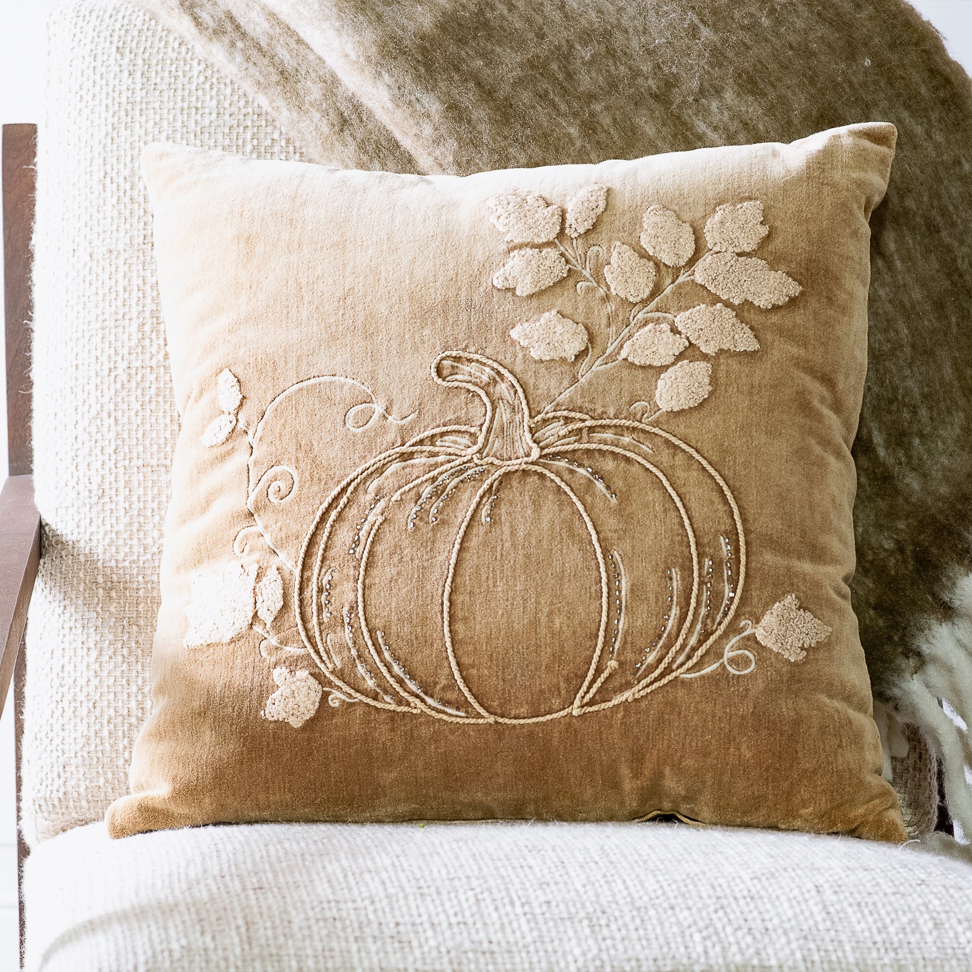 Velvet Pumpkin Pillow