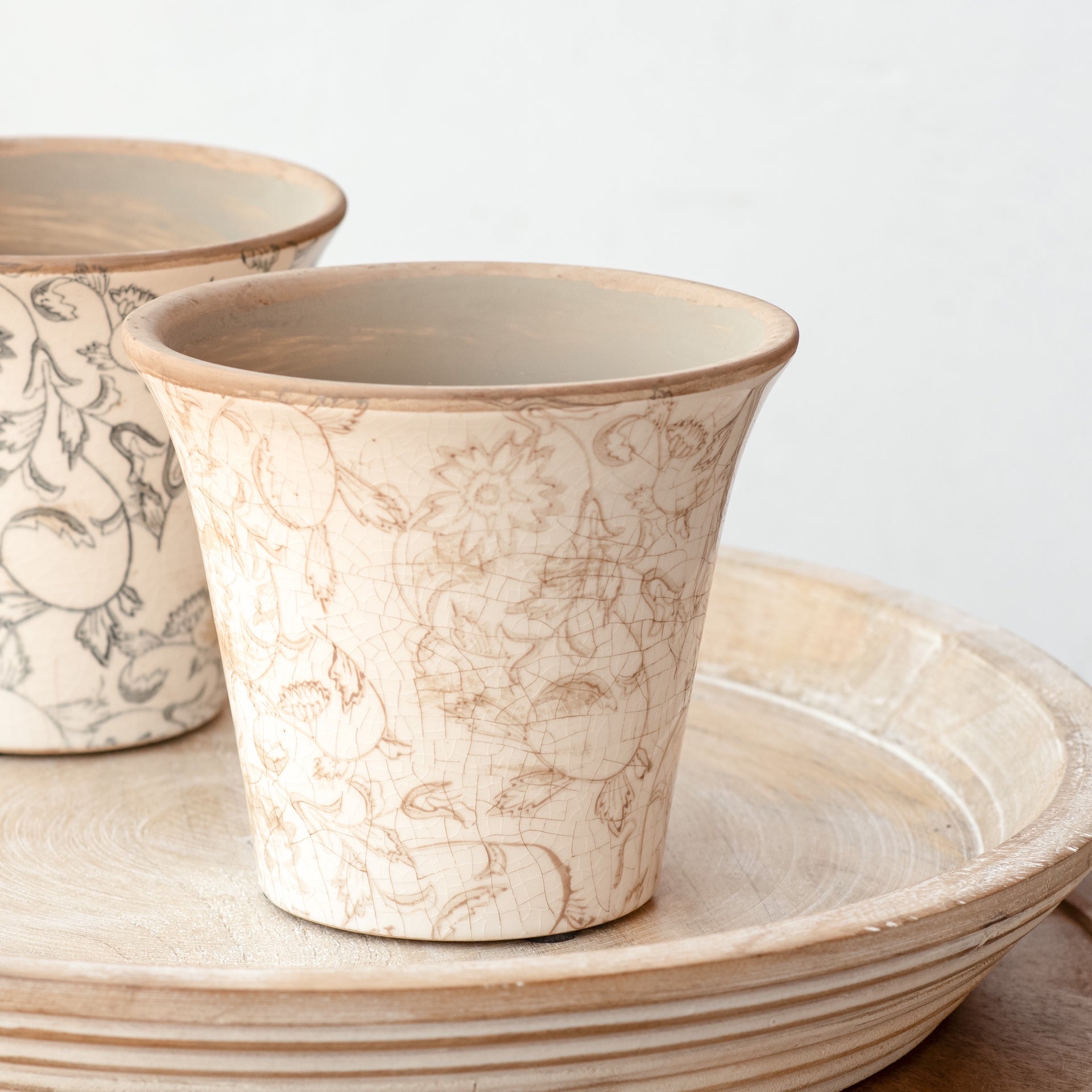 5" Beige Heirloom Planter
