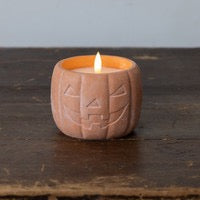 ORANGE JACK-O-LANTERN 3D FLAME CANDLE