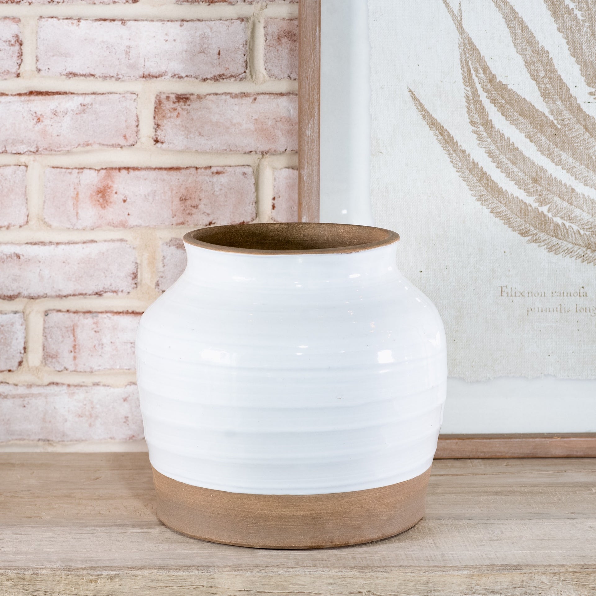 9.5" Two Tone Ceramic Vase