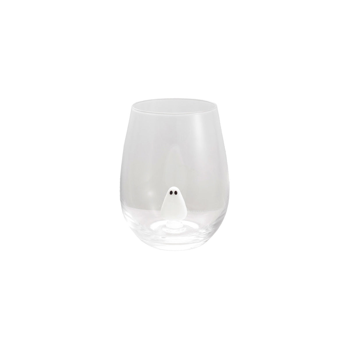 Stemless Wine Glass W/Hand-Blown Ghost Inside