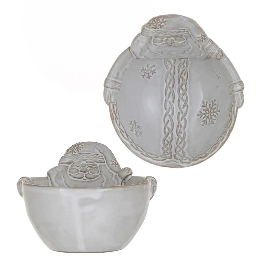 Stoneware Santa Shaped Bowl