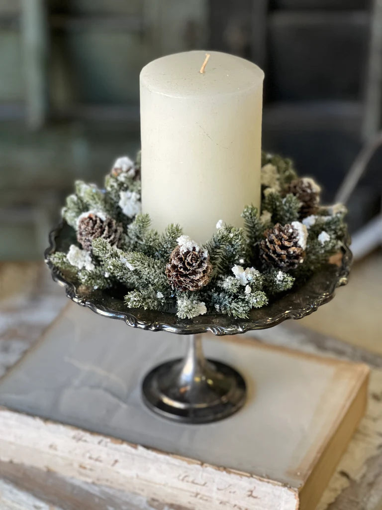 Snowy Mini Cone Candle Ring
