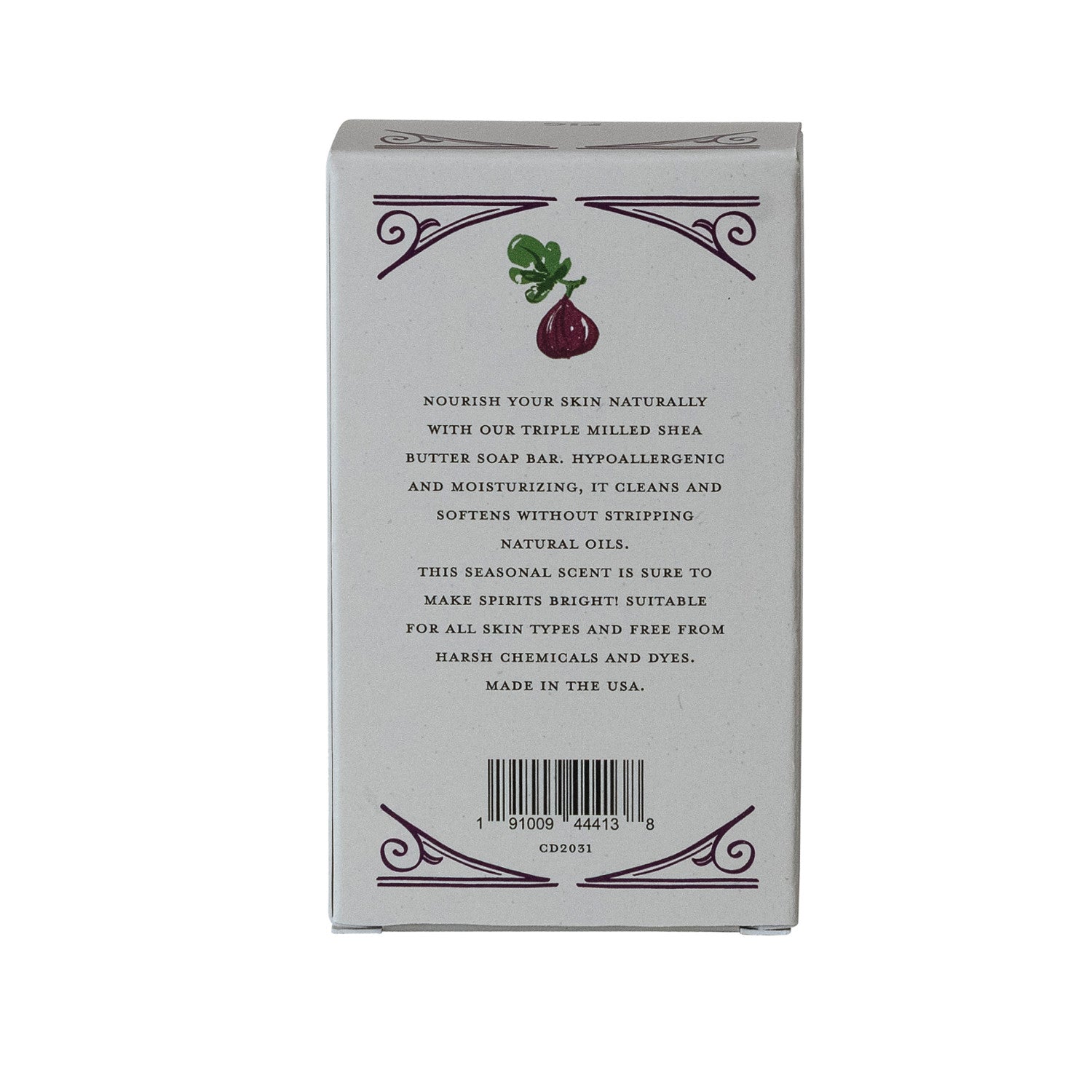 Fig Scented Olive Oil & Shea Butter Triple Milled Bar Soap