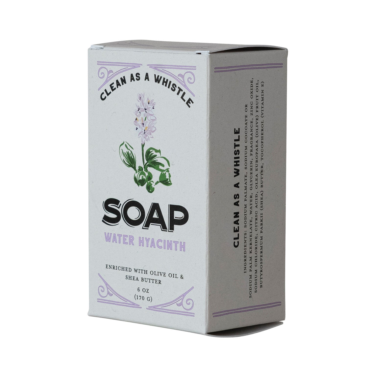 Water Hyacinth Scented Olive Oil & Shea Butter Triple Milled Bar Soap