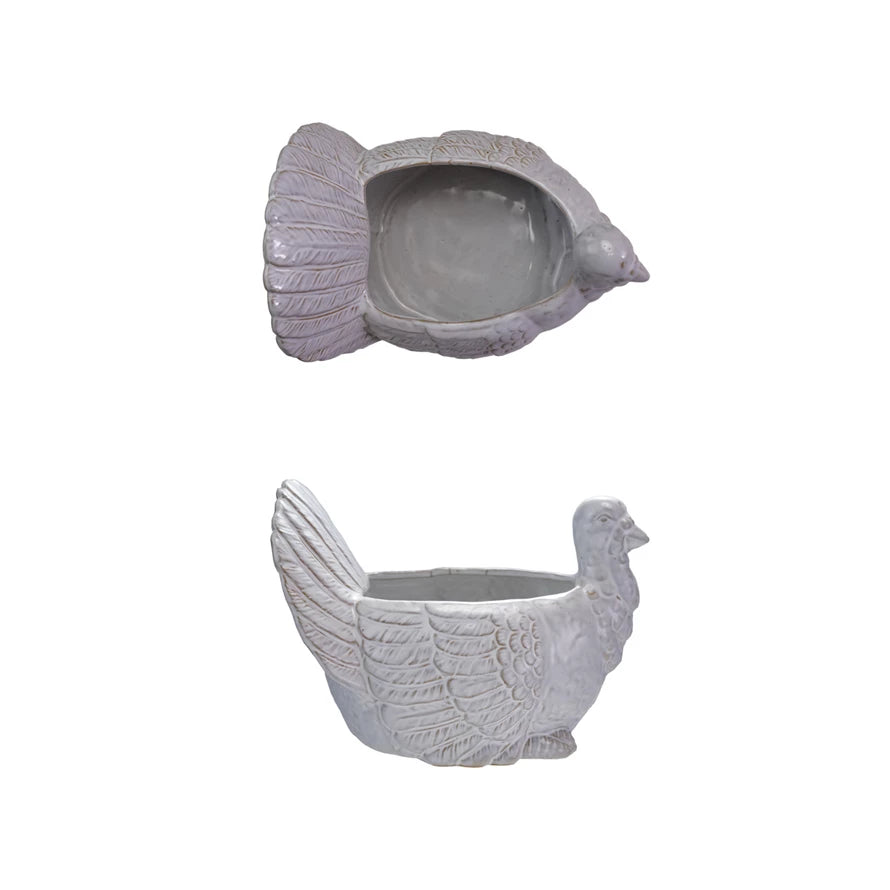 Stoneware Turkey Shaped Bowl