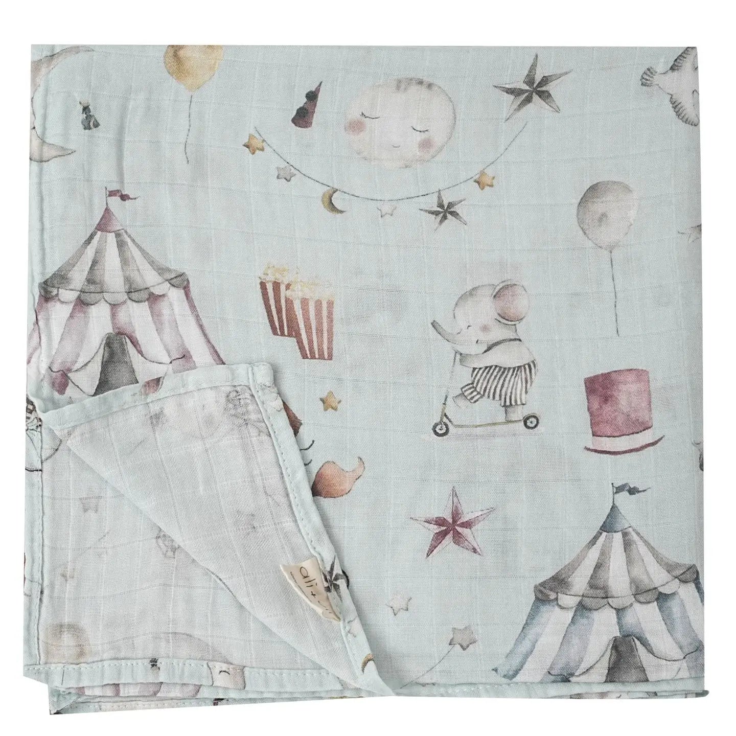 Circus Bamboo Muslin Swaddle Blanket