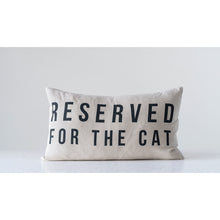 Load image into Gallery viewer, Reserved For The Cat Cotton Lumbar Pillow
