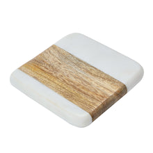 Load image into Gallery viewer, Marble and Acacia Wood Coasters
