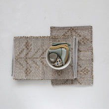 Load image into Gallery viewer, Two-Sided Hand-Woven Seagrass &amp; Cotton Placemat
