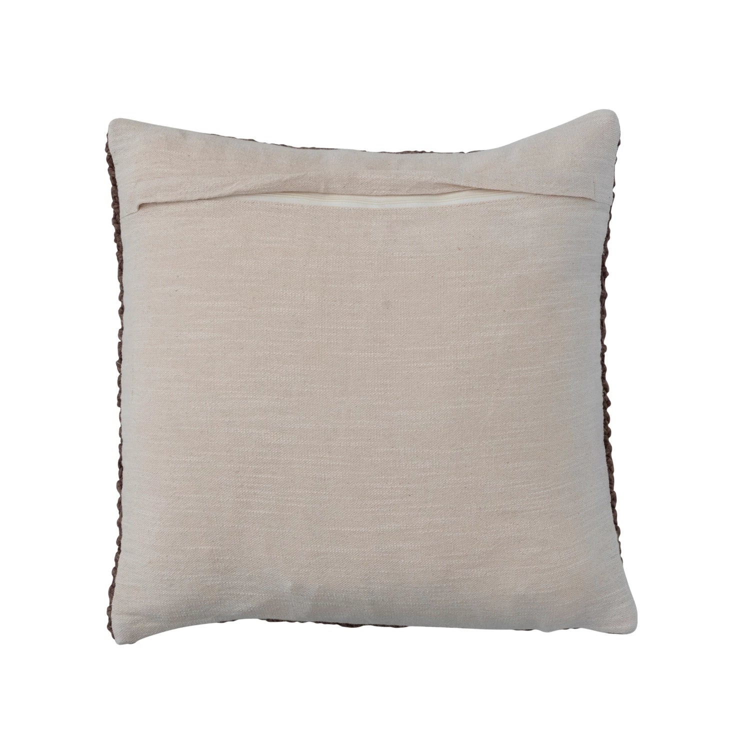 Cotton Slub Pillow with Diamond Pattern