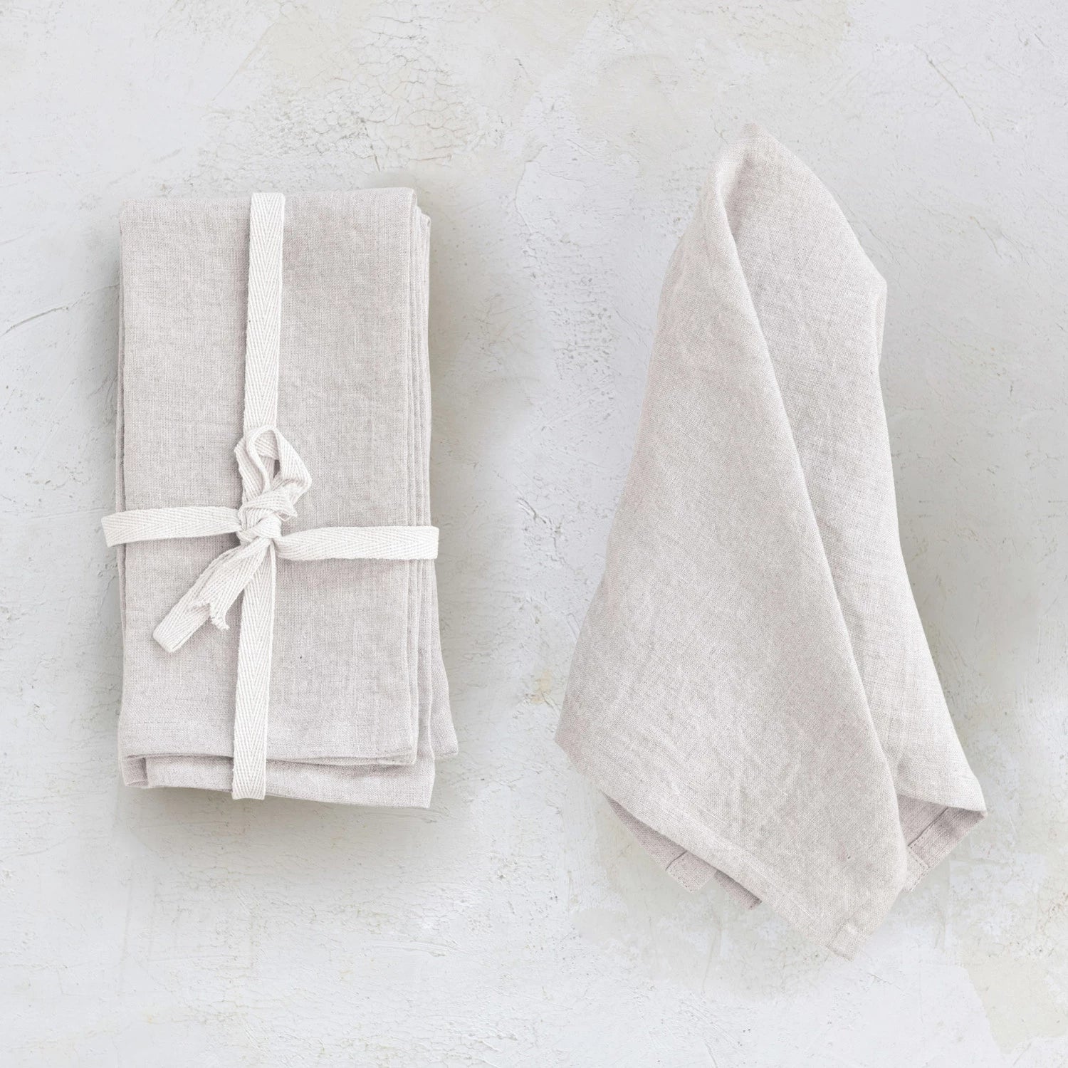 18" Square Stonewashed Linen Napkins