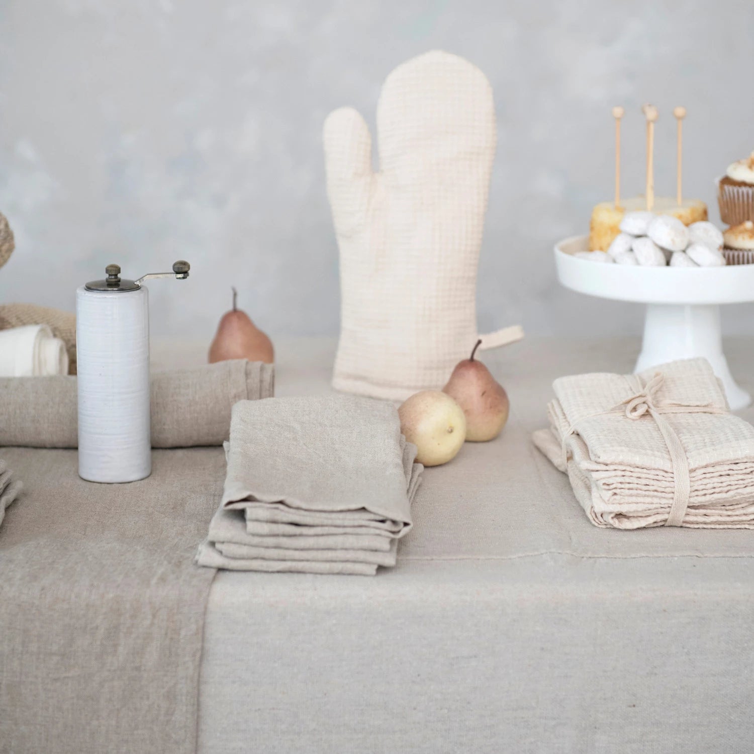 18" Square Stonewashed Linen Napkins