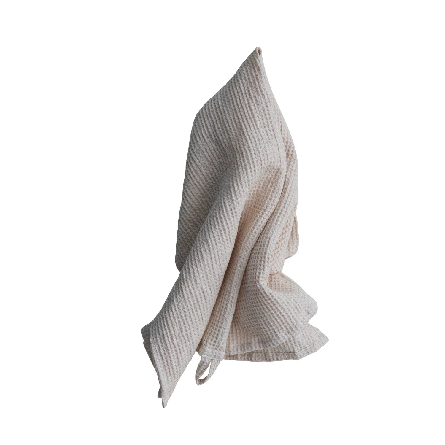 Oversized Woven Linen & Cotton Waffle Tea Towel with Loop