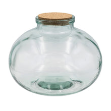 Load image into Gallery viewer, Recycled Glass Jar with Cork Lid
