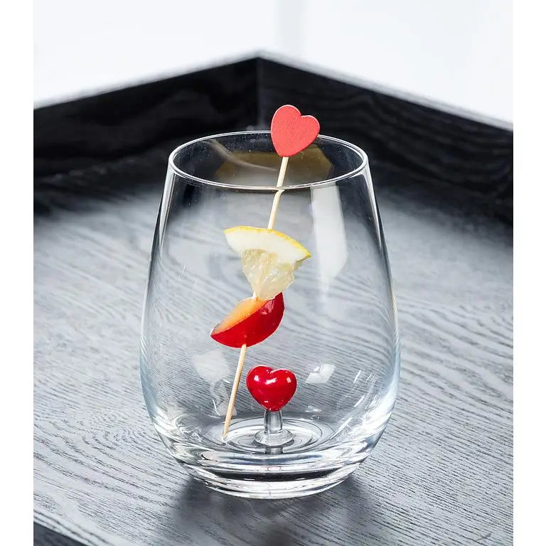 Heart Icon Stemless Wine Glass