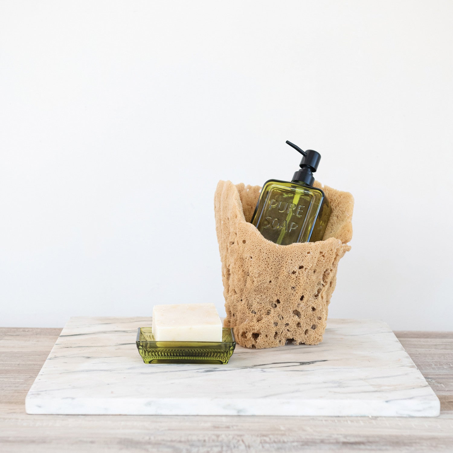 Pressed Glass Soap Dispenser