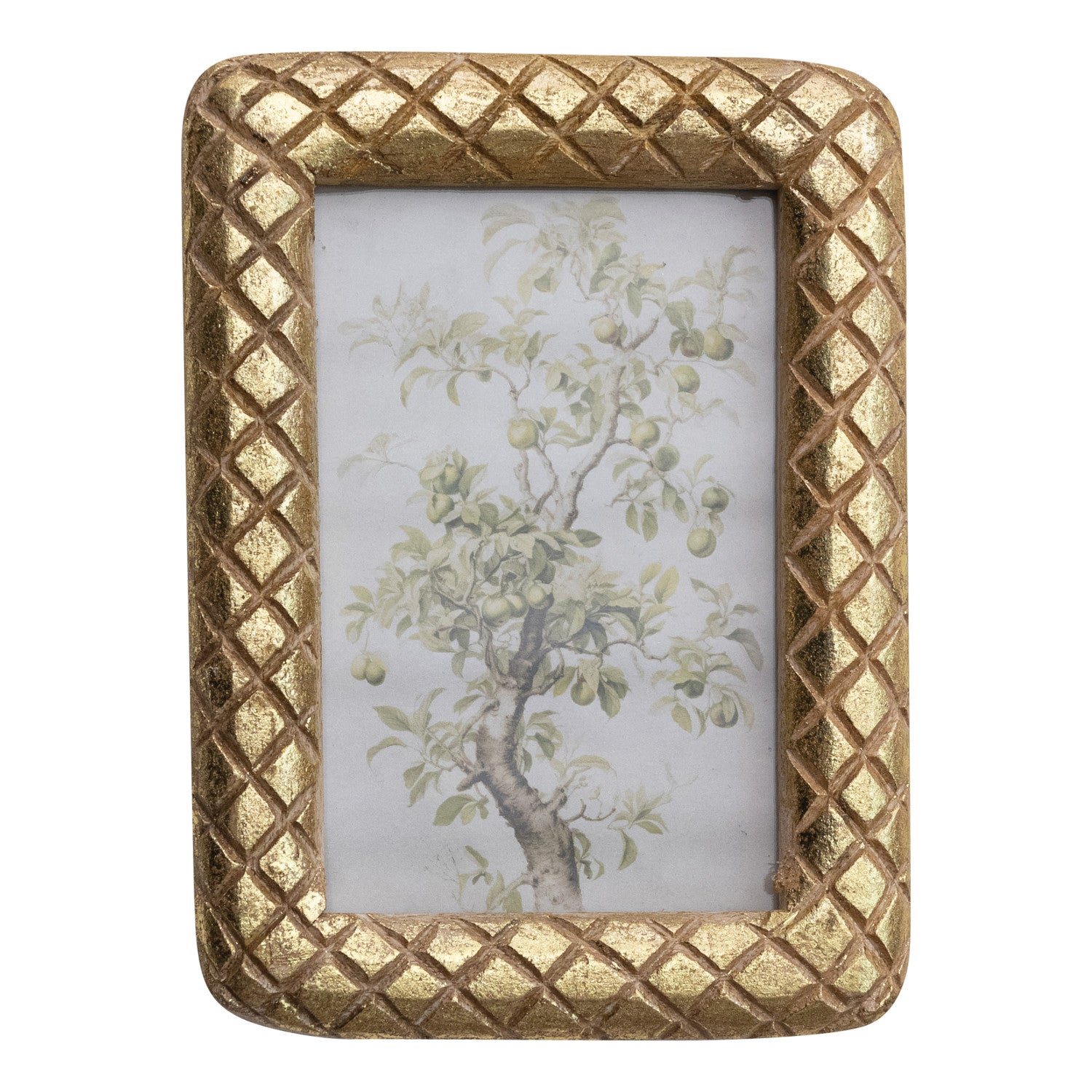 Diamond Pattern Mango Wood Photo Frame