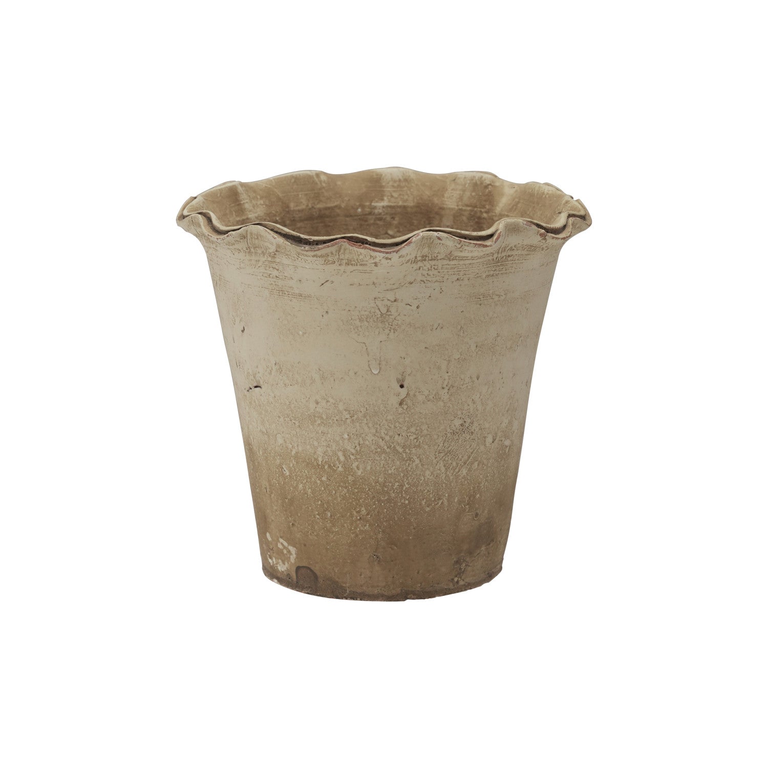 Terra-cotta Planter with Ruffled Edge