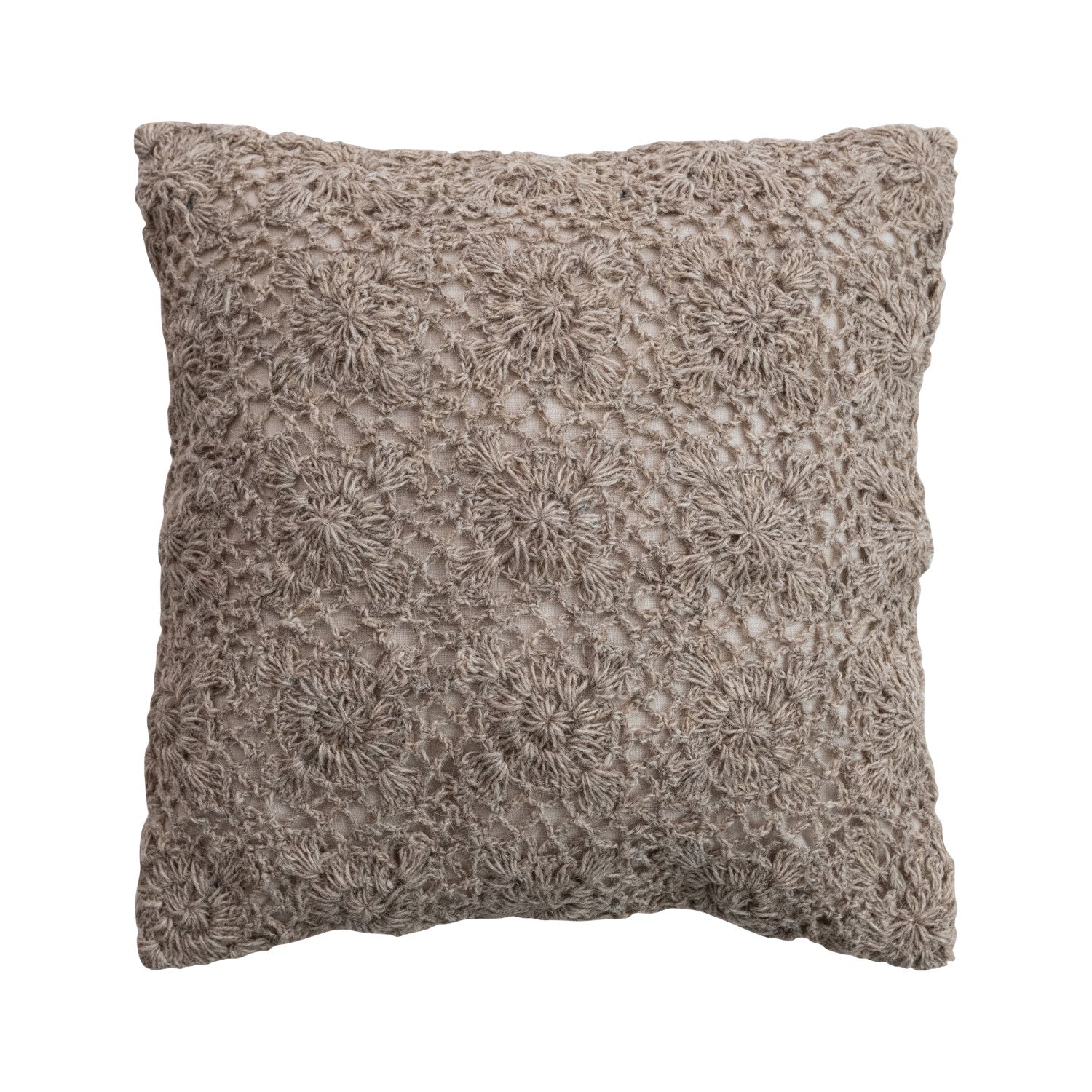 New Zealand Wool Crocheted Pillow