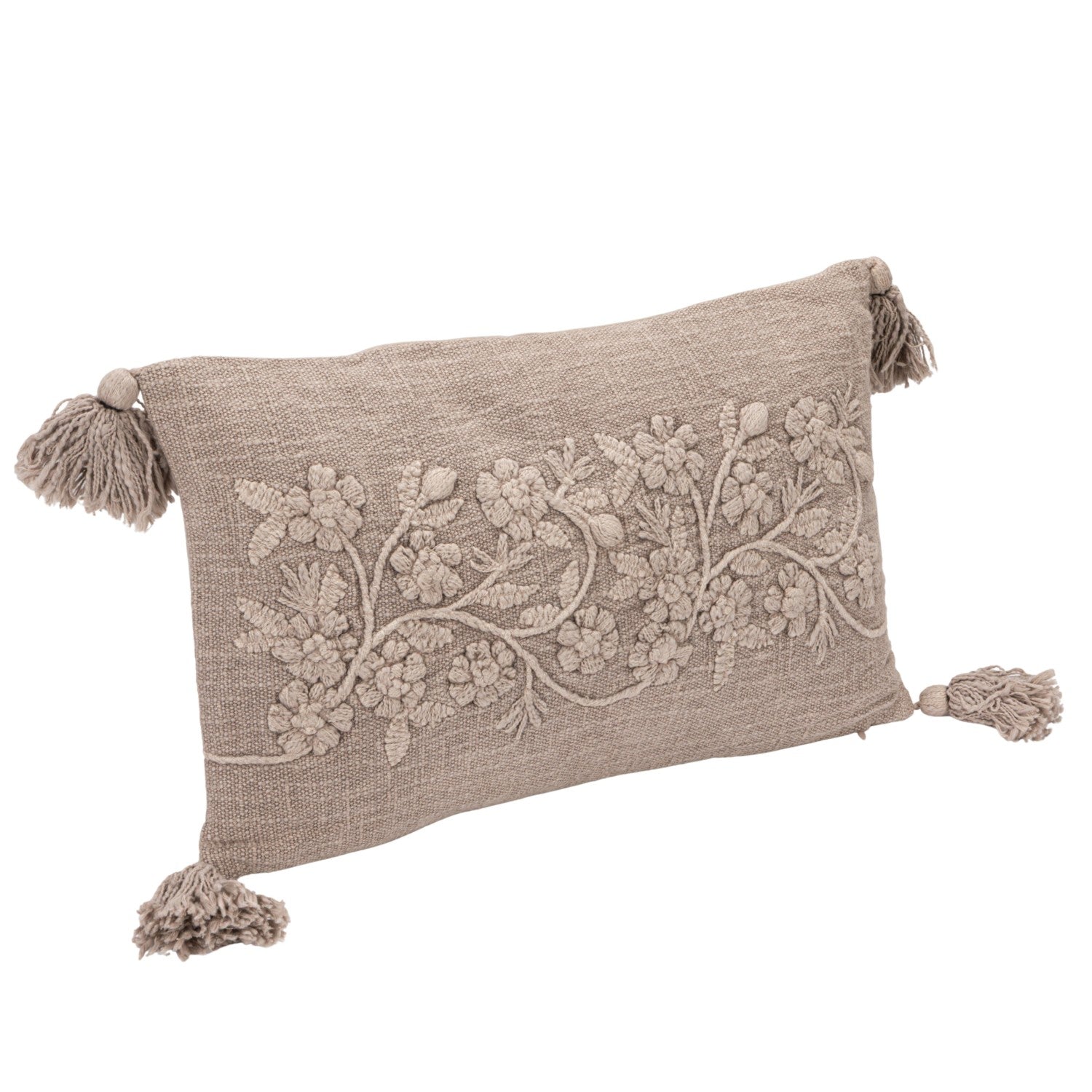 Stonewashed Cotton Slub Lumbar Pillow