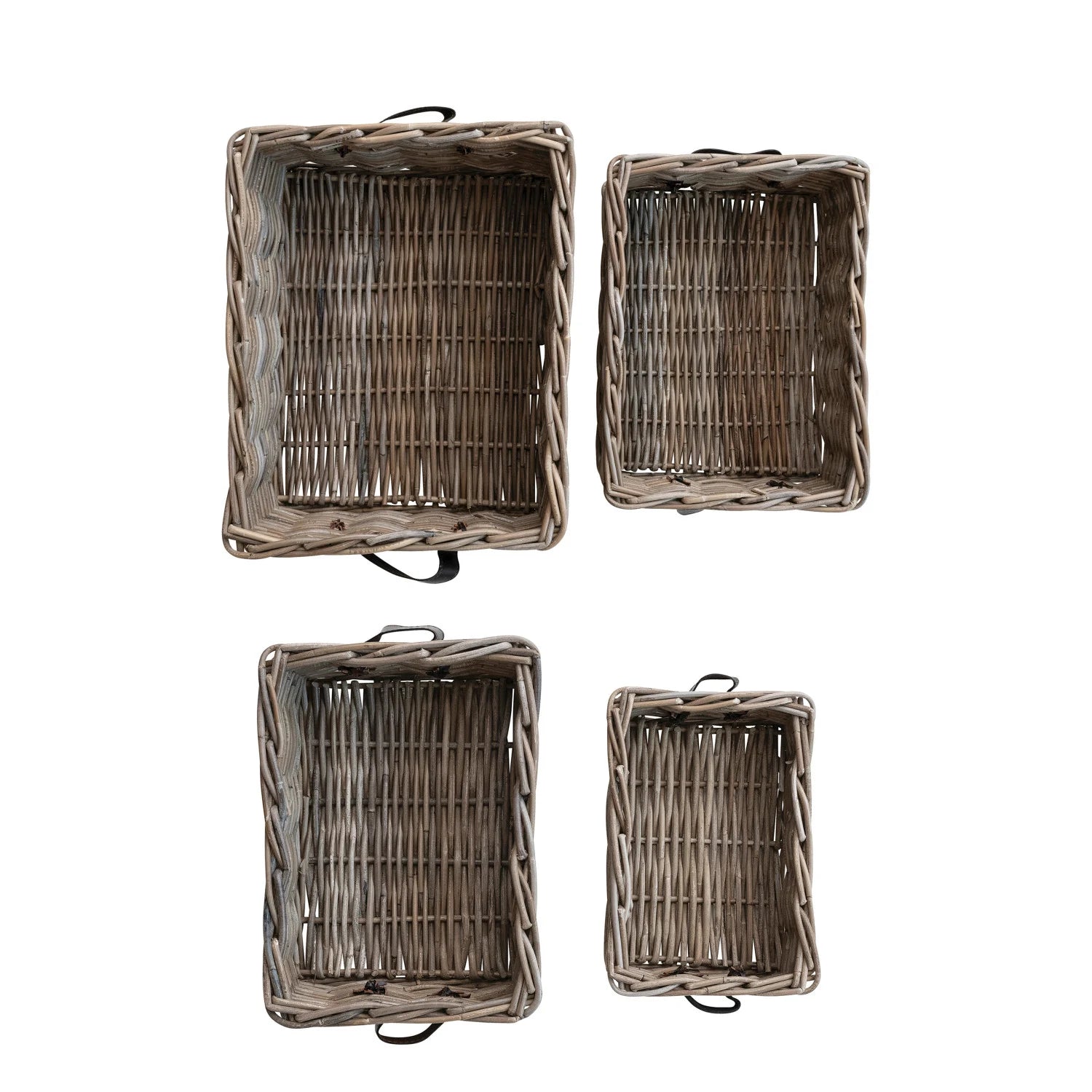 Extra Large Grey Washed Basket with Handles