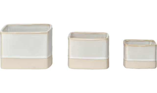 Set of Three Stoneware Stacking Bowls