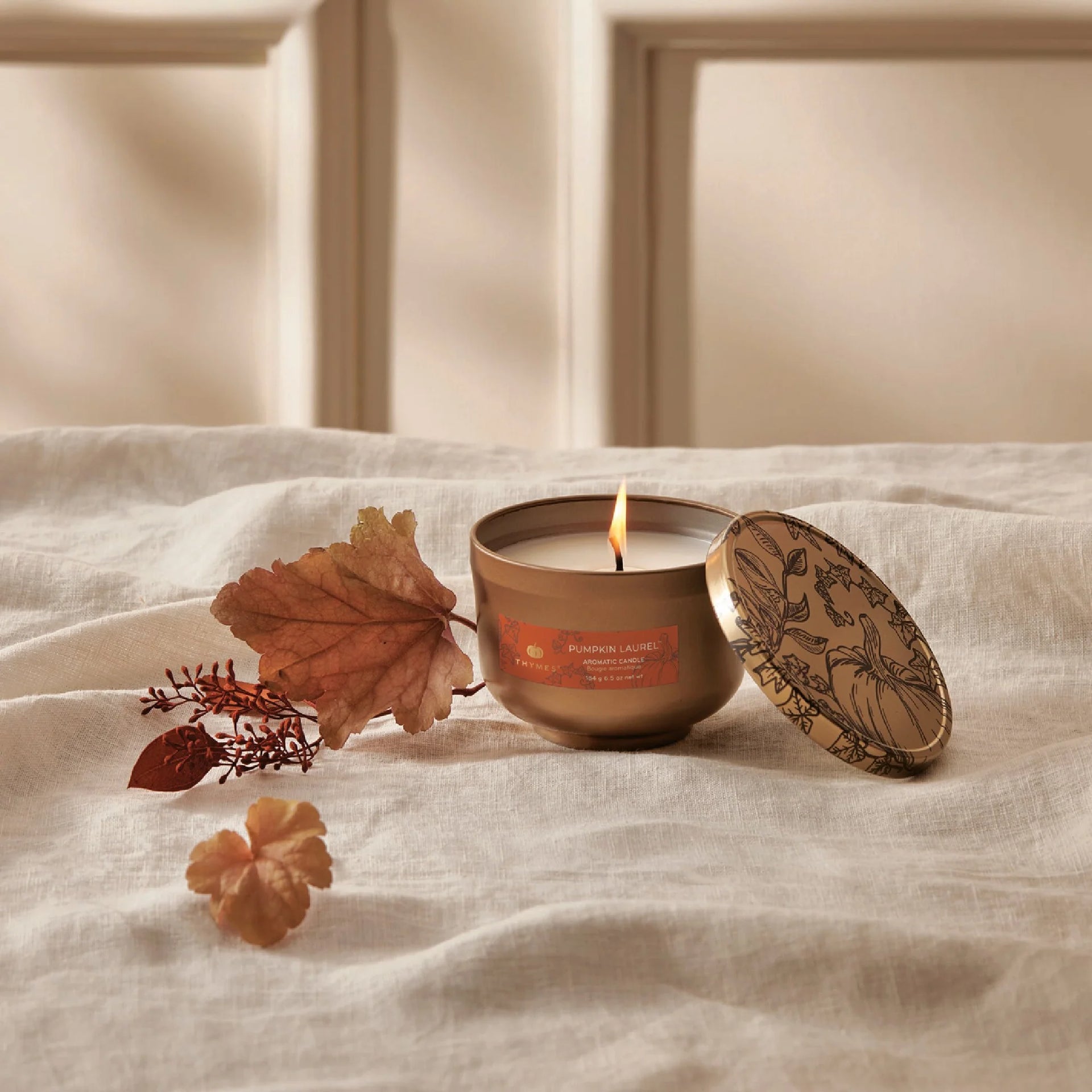 Pumpkin Laurel 6.5oz Universal Tin Candle