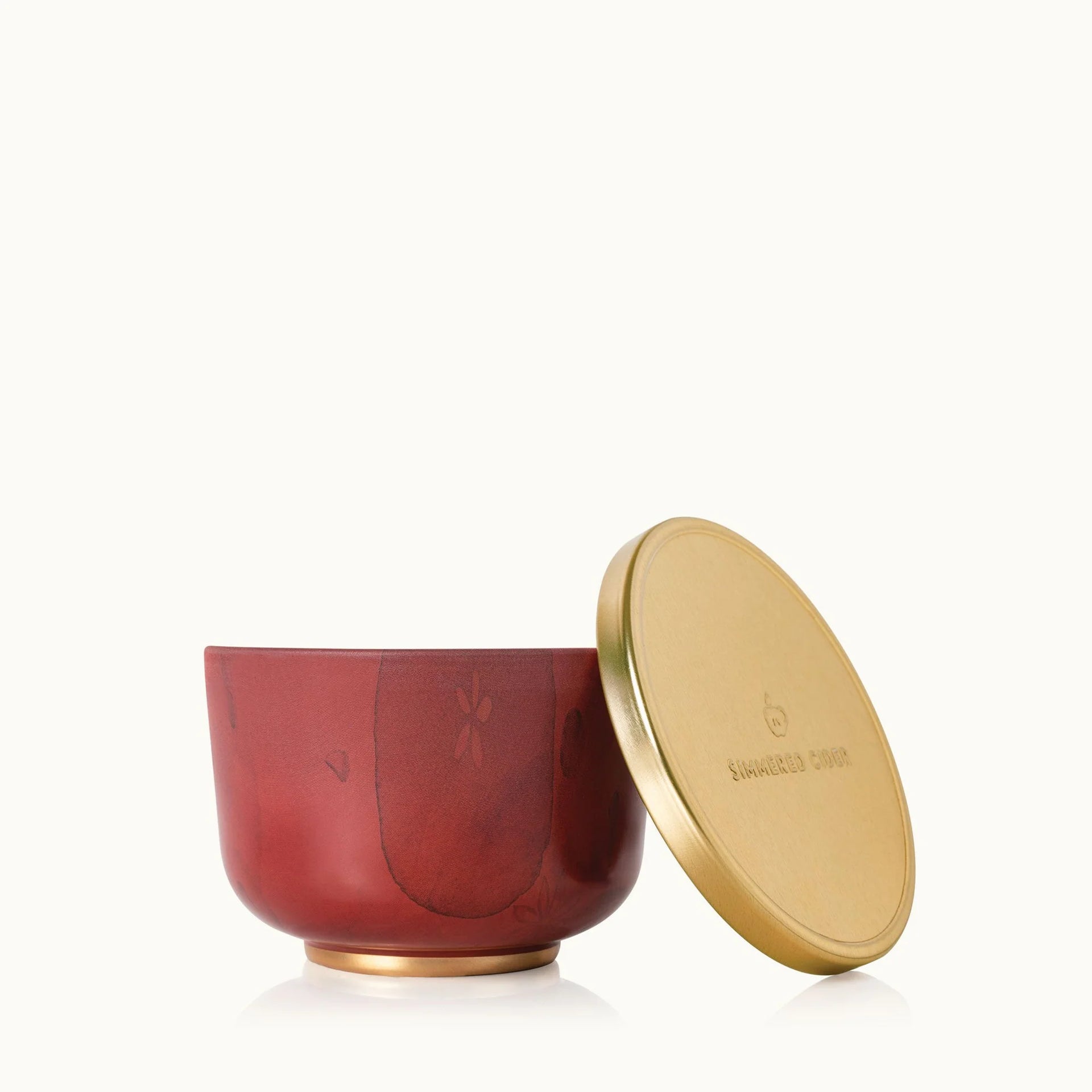 Simmered Cider Poured Candle Tin, Gold Lid
