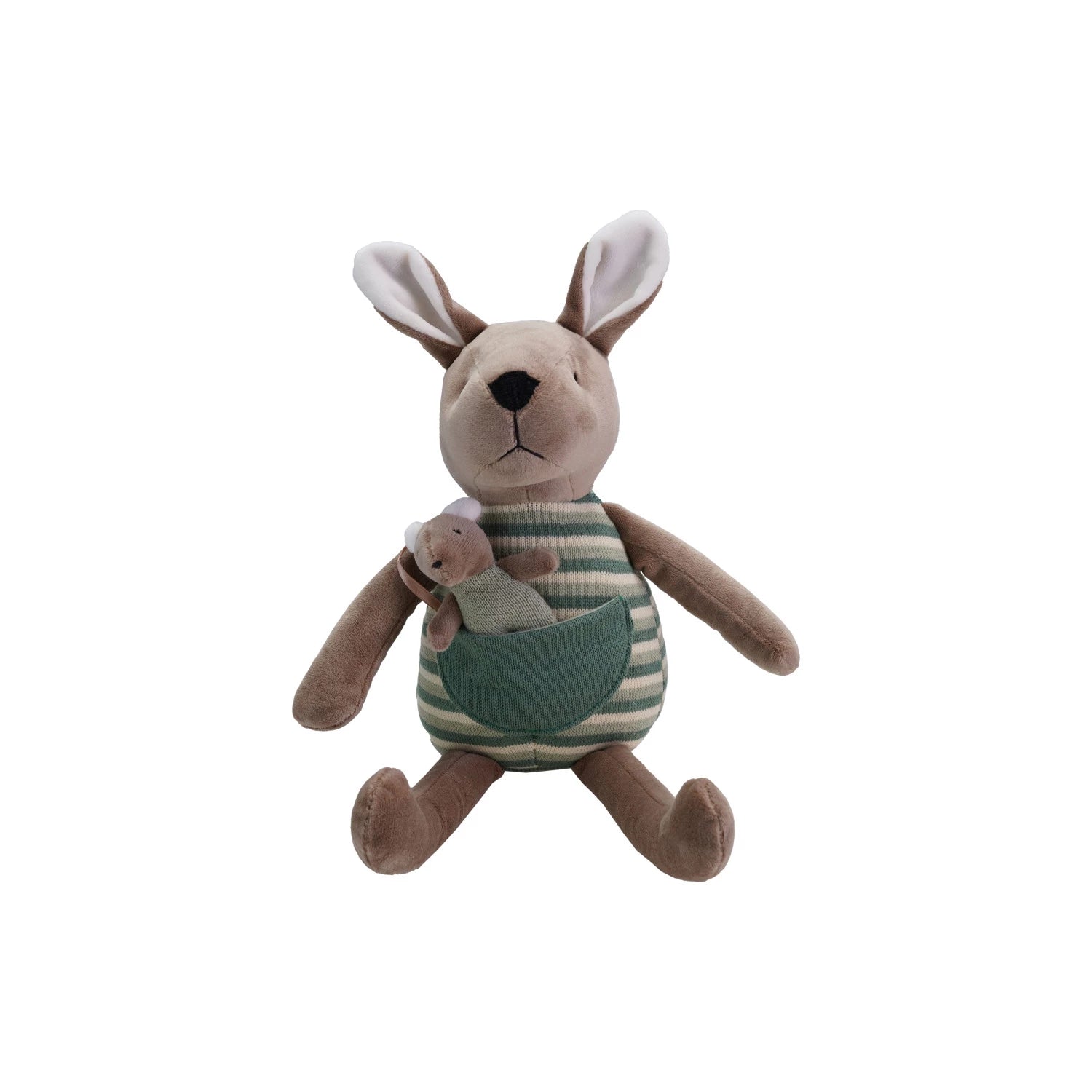Plush Kangaroo Toy with Joey in Pouch