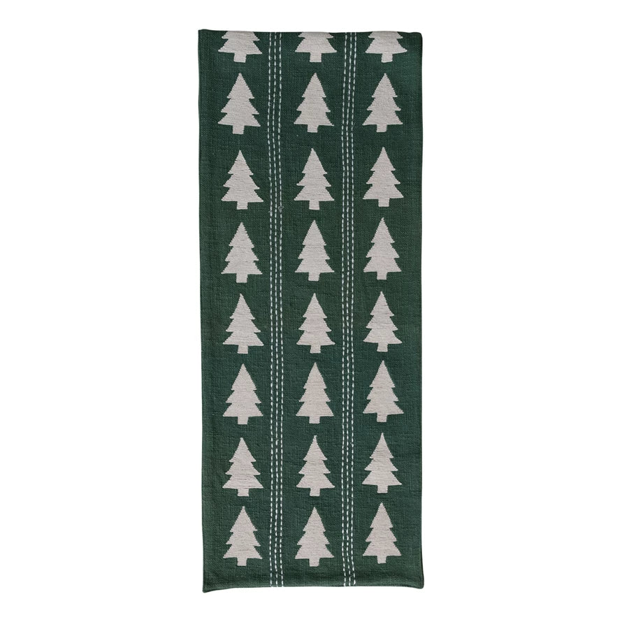 Table Runner with Trees Pattern 72x14