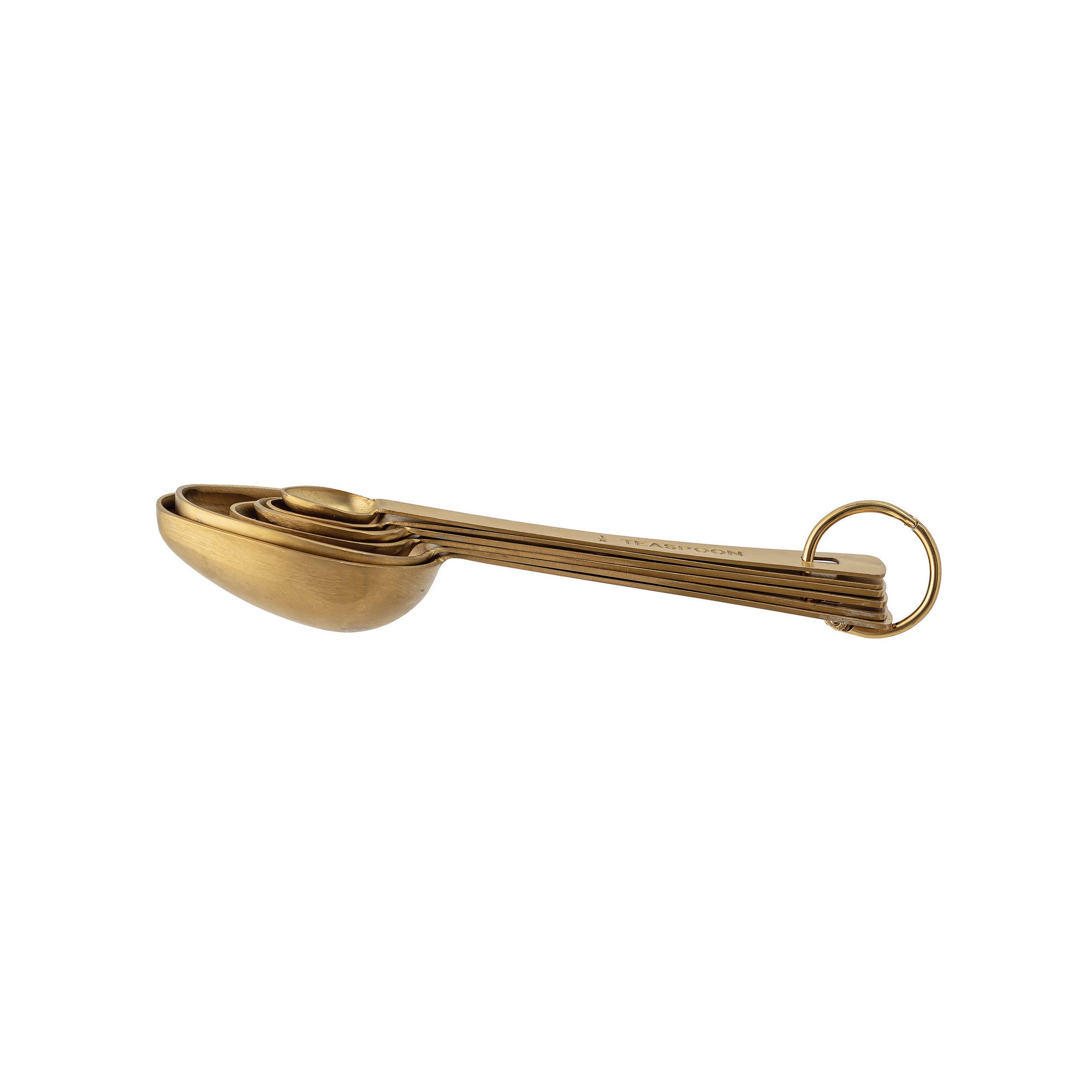 Stainless Steel Measuring Spoons Brass Finish